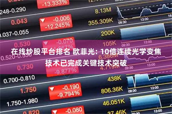 在线炒股平台排名 欧菲光: 10倍连续光学变焦技术已完成关键技术突破